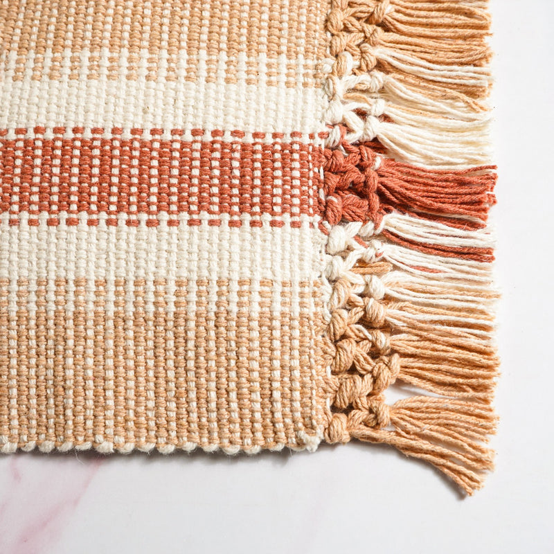 Rustic Cotton Placemat Set Of 6