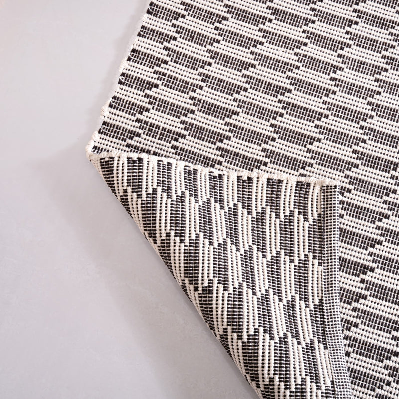 Brown And White Weave Rug 134x50cm