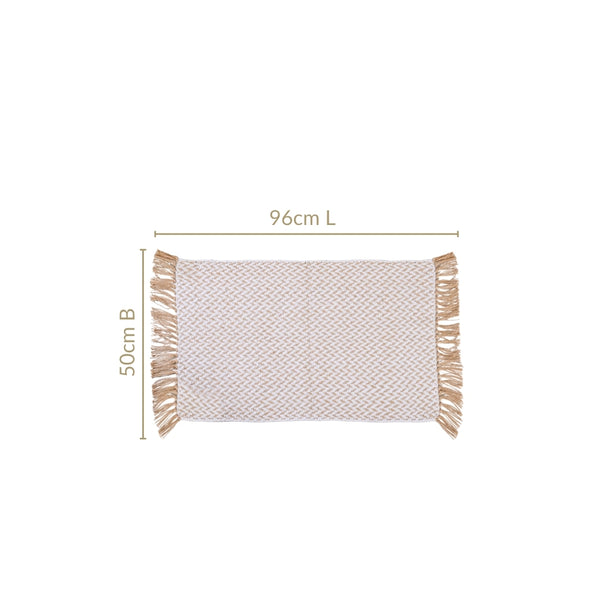 Minimal Cotton Anti Slip Floor Mat 96x50cm