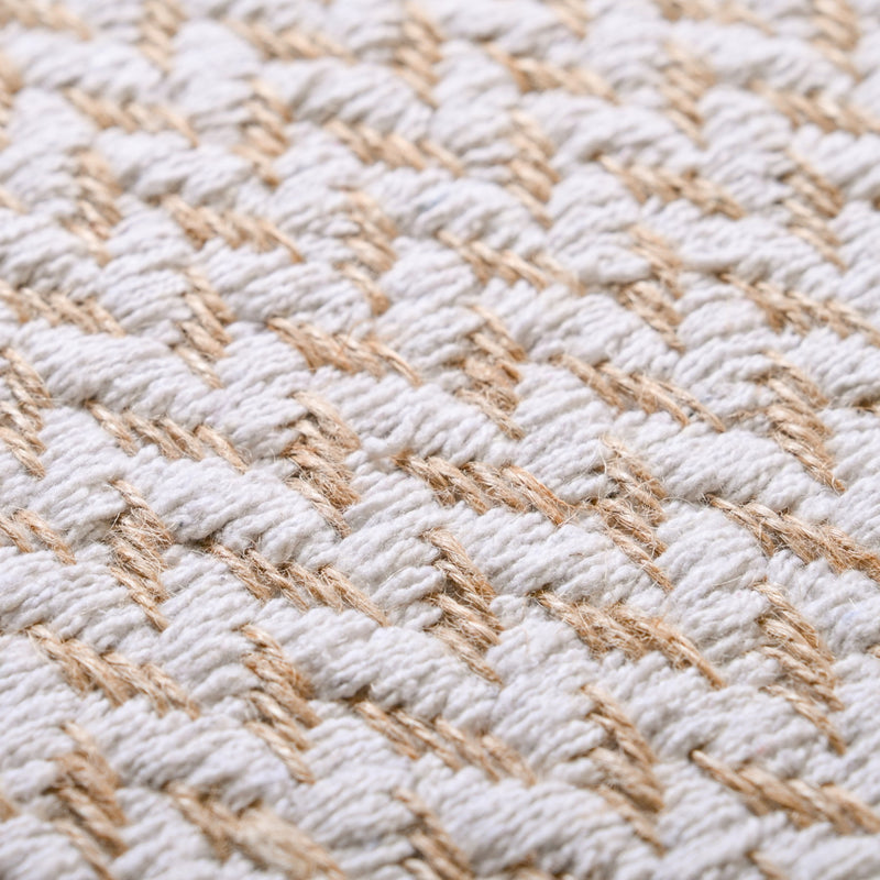 Rustic Jute And Cotton Floor Mat 96x50cm