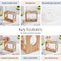 Rustic Wooden Cutlery Stand With Glass Containers