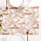 Mocha Fern Table Runner 6 Seater 185x35cm