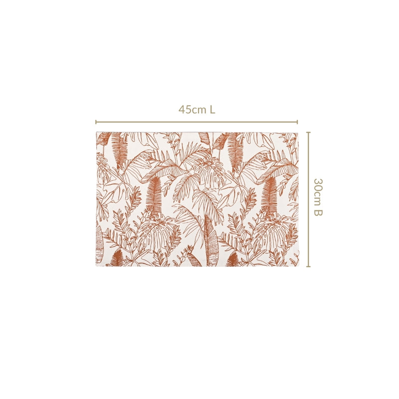 Mocha Fern Cotton Tablemat Set Of 6