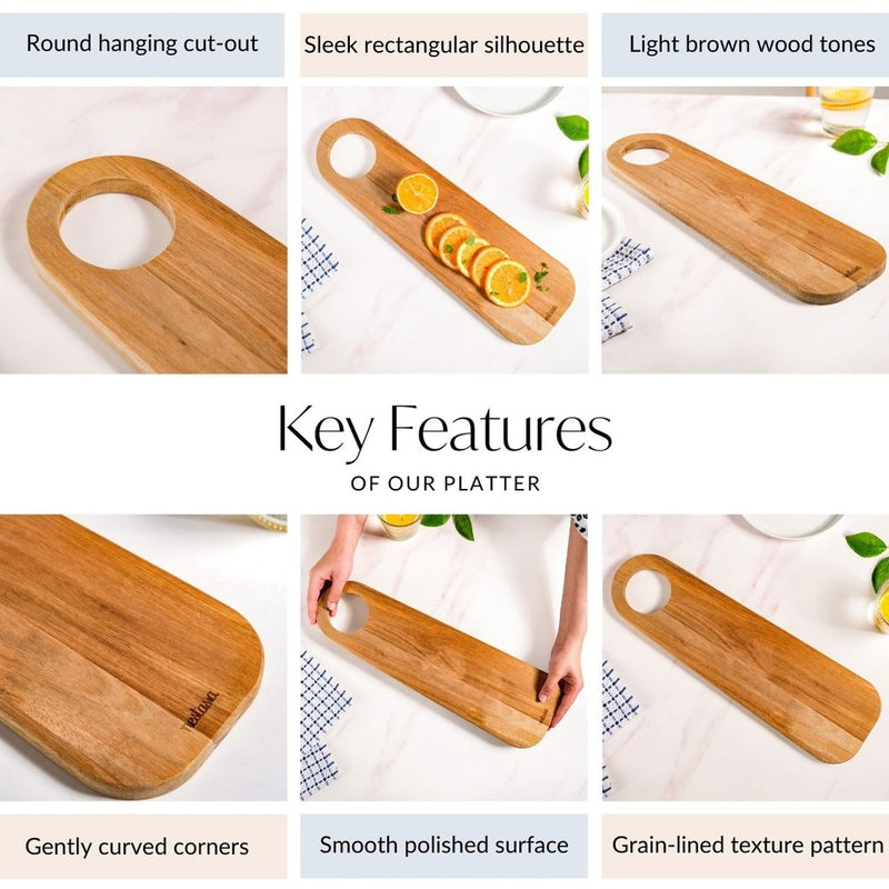 Rustic Acacia Charcuterie Serving Board