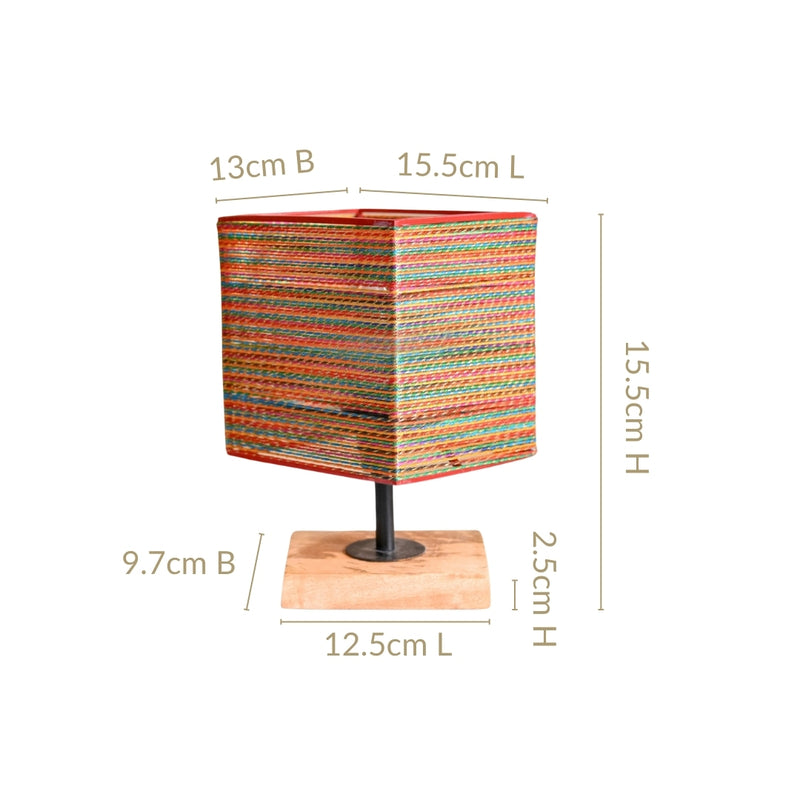 Rustic Colourful Lamp With Gold Zari Work