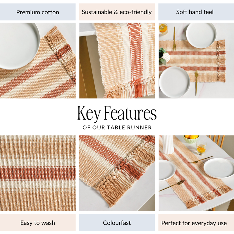 Rustic Cotton Runner 180x33cm