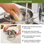 Steel Hammered Serving Handi With Glass Lid 1250ml