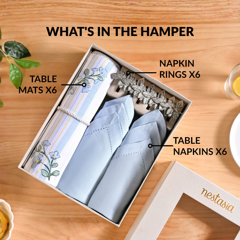 Arancia Table Linen Hamper With Napkin Rings