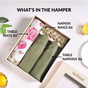 Floral Rouge Table Linen Gift Hamper With Napkin Rings