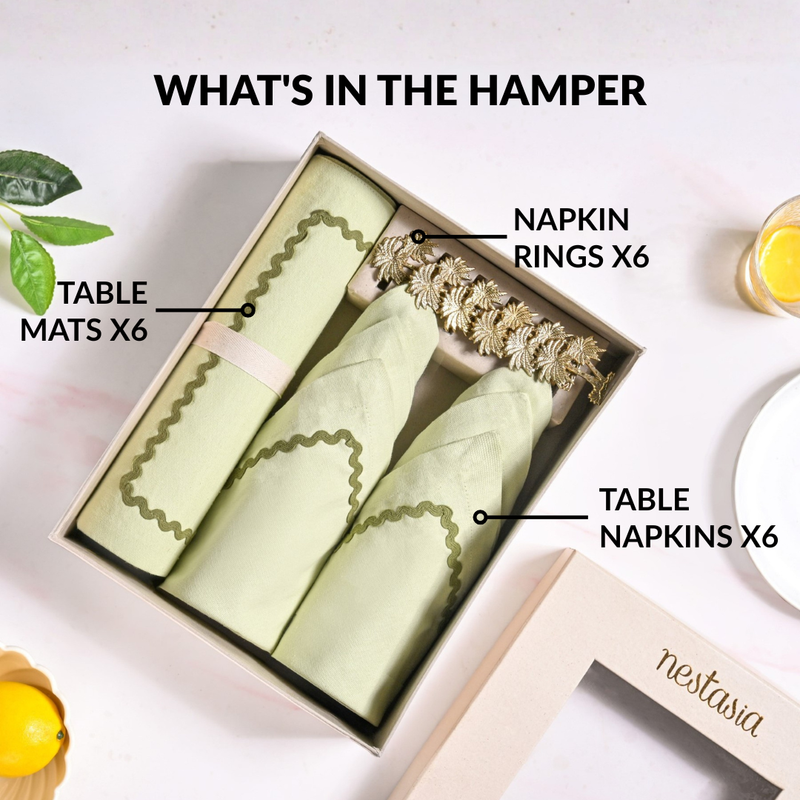 Isabelle Table Linen Gift Hamper With Napkin Rings