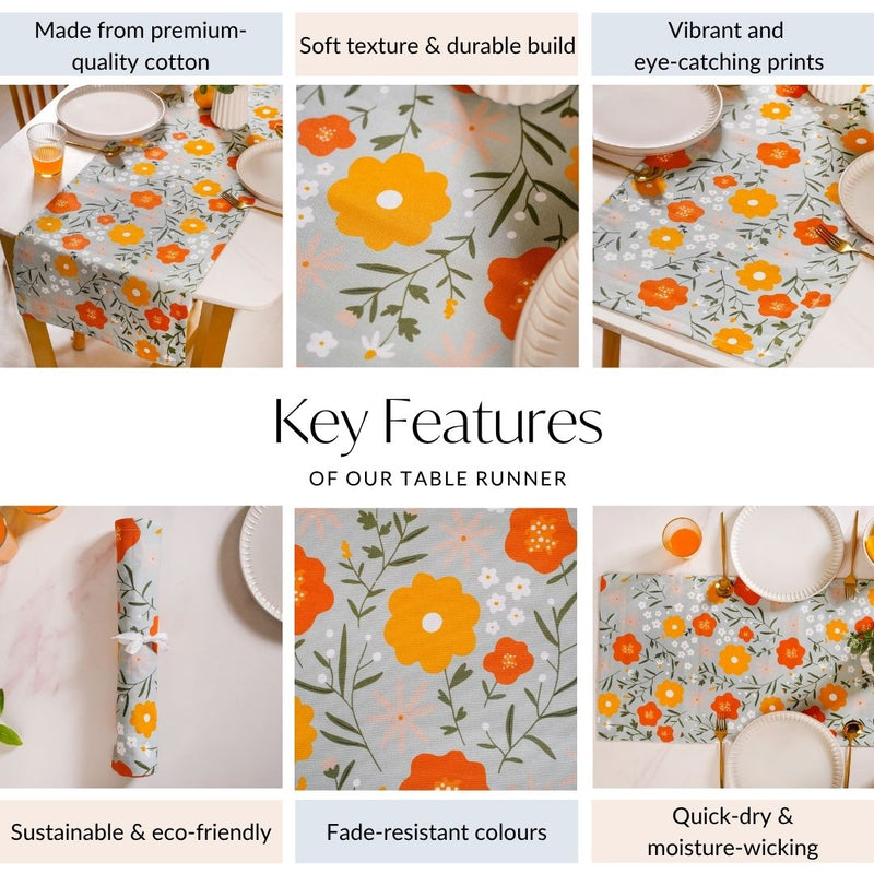 Arancia Luxe 8 Seater Table Runner 140x14cm