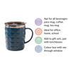 Double Walled Stylish Travel Mug Blue 400ml