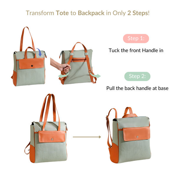 2-In-1 Convertible Tote Bag And Backpack