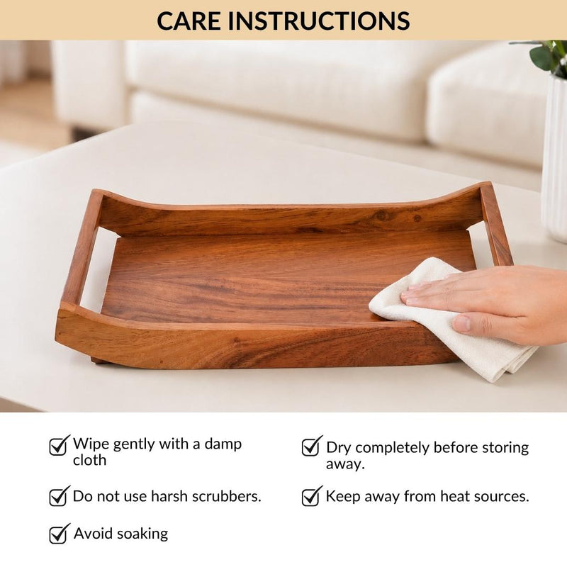 Acacia Wood Serving Tray 30x20cm