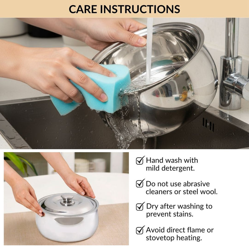 Stainless Steel Casserole 1000ml