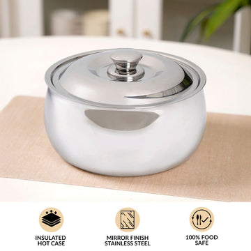 Stainless Steel Rice And Roti Casserole 3000ml