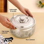 Etched Floral Insulated Stainless Steel Casserole 3000ml
