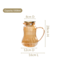 Tall Amber Fluted Borosilicate Glass Jug 1500ml
