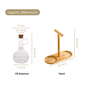Borosilicate Glass Oil Vinegar Bottle With Stand Set Of 3 300ml