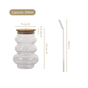 Donut 3 Tier Borosilicate Tumbler Set With Straw Of 2 500ml