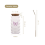 Butterfly Glass Tumbler With Straw Set Of 2 500ml