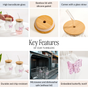 Butterfly Bloom Borosilicate Tumbler With Straw Set Of 2 500ml