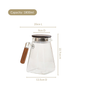 Borosilicate Glass Jug With Wooden Lid 1150ml