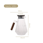 Embossed Geometric Borosilicate Glass Jug 1600ml