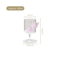 3D Pink Butterfly Ribbed Wine Glass 250ml