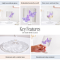Crystal 3D Butterfly Wine Glass Lavender 250ml