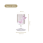 Butterfly Fluted Wine Stem Glass Pink 250ml
