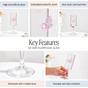 3D Pink Butterfly Stem Glass 190ml