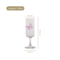 3D Pink Butterfly Stem Glass 190ml