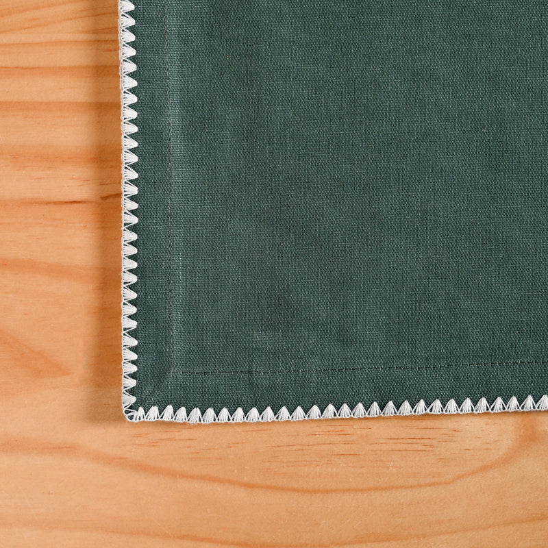 Sacramento Green Water Resistant Cotton Napkin Set Of 4