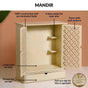 Sacred Pooja Mandir Large With Puja Thali Aasan And Ghanti