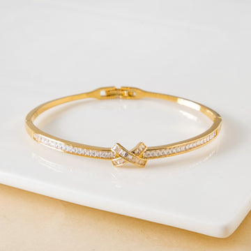 Sacred Sparkle Cross Bracelet Gold