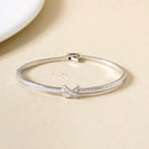 Sacred Sparkle Cross Bracelet Silver