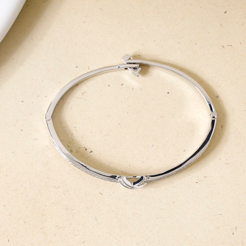 Sacred Sparkle Cross Bracelet Silver