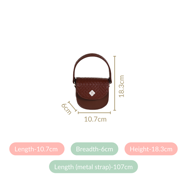 Thea Mini Saddle Bag Brown