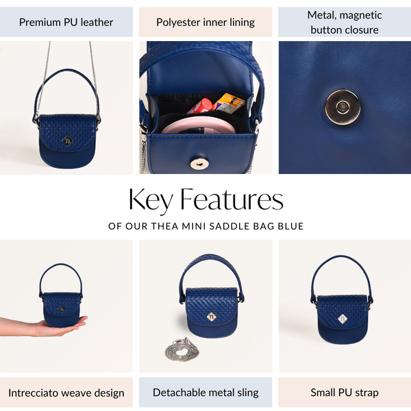 Thea Mini Saddle Bag Blue