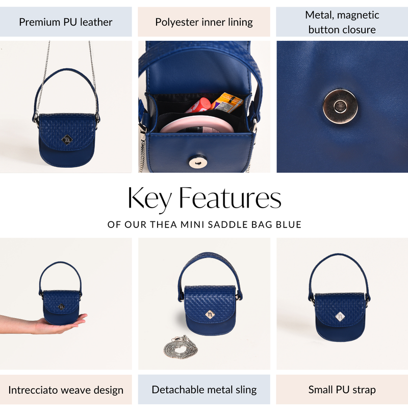 Thea Mini Saddle Bag Blue