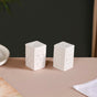 Diamond Textured Salt And Pepper Shaker Set White