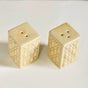 Chic Diamond Patterned Salt And Pepper Shaker Set Yellow