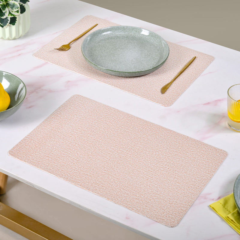 Sand Hue Textile Print Placemat Set Of 6