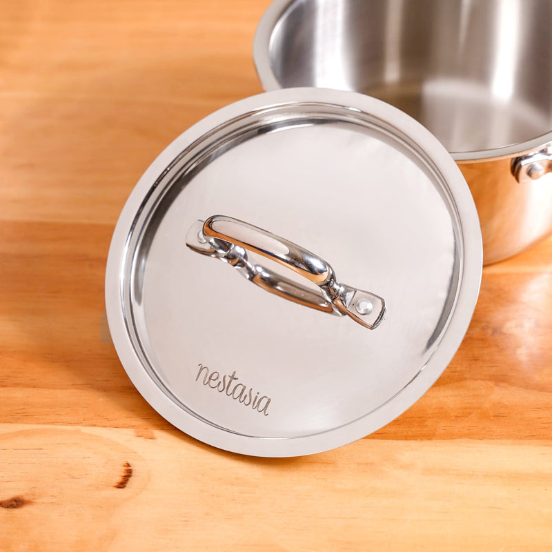 Sandwiched Tri Ply Stainless Steel Saucepan 1100ml