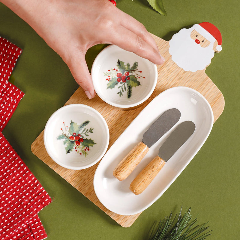 Santa Serving Platter Set Of 6