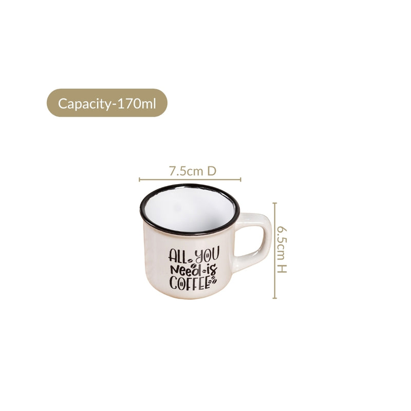 Sassy Brew Quotes Coffee Cup Set Of 4 170ml