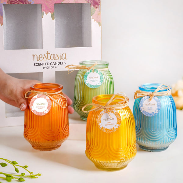 Set Of 4 Fresh Vibes Scented Candle