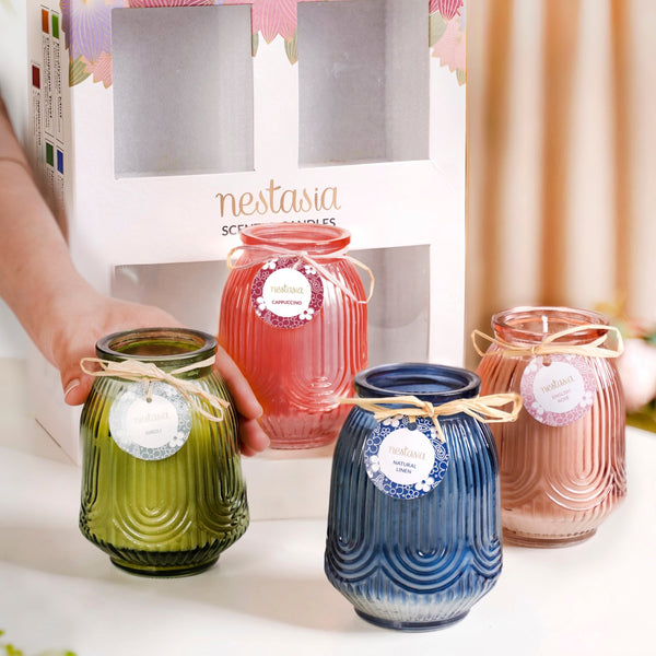 Cosy Glow Set Of 4 Fragrant Candles With Gift Box