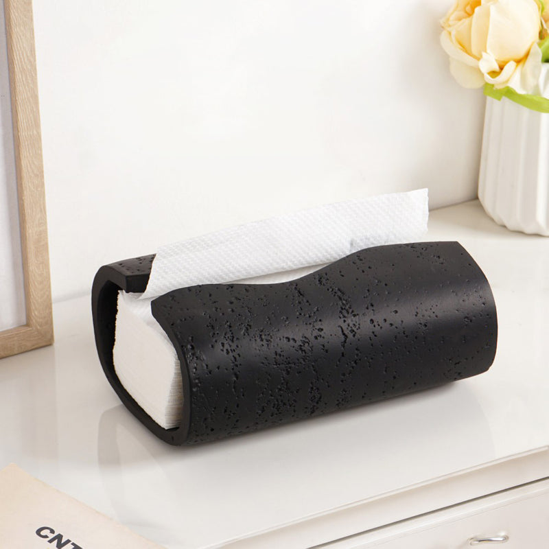 Sculpt Wave Tissue Holder Black
